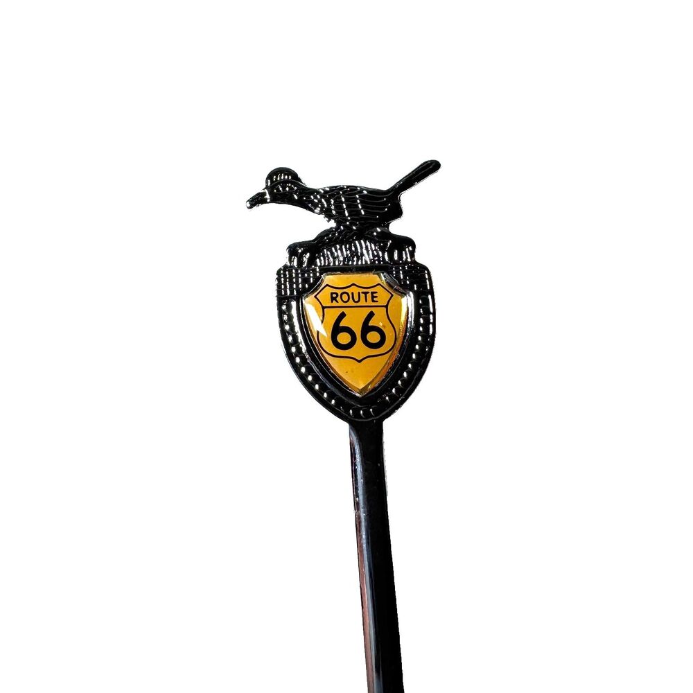 Vintage Route 66 Souvenir Spoon Roadrunner Bird Shield Collectible Travel HTF